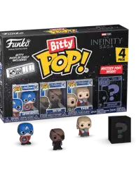 Bitty POP! Marvel The Infinity Saga: Captain America (holding shield), Nick Fury & Thor 4-Pack