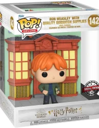 POP! Harry Potter #142 Ron Weasley with Quality Quidditch Supplies Diagon Alley Deluxe