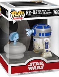 FUNKO POP! Deluxe: Star Wars - R2-D2 with Princess Leia Hologram
