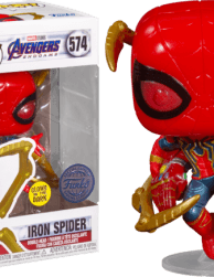 ⁦Avengers 4: Endgame - Iron Spider with Nano Gauntlet Glo w in the Dark Pop! Vinyl Figure Exclusive⁩ – תמונה ⁦1⁩