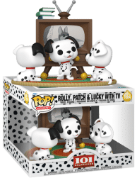 101 Dalmatians (1961) - Rolly, Patch & Lucky with TV Pop! Moment Vinyl Figure