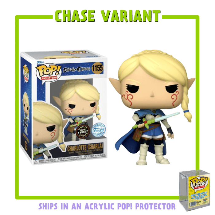 Black Clover - Charlotte Roselei Pop! Vinyl Figure in Acrylic Pop! Protector (Chase Variant)