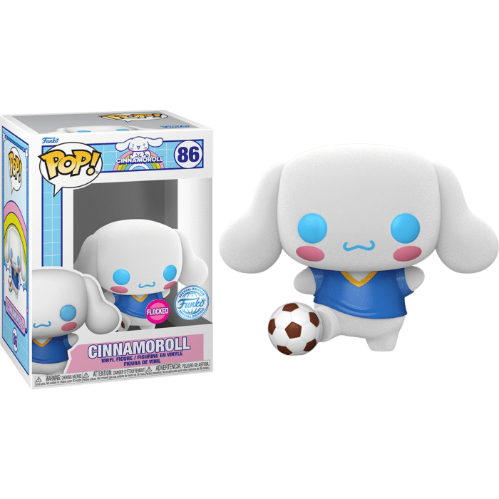 Cinnamoroll with Soccer Ball Flocked Pop! Vinyl Figure
