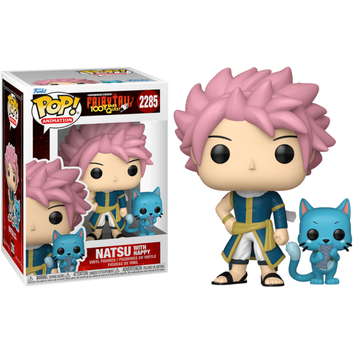 Fairy Tail: 100 Year Quest - Natsu with Happy Pop! Vinyl Figure