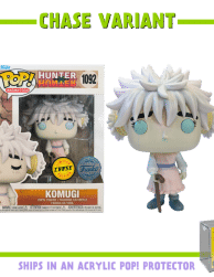 Hunter x Hunter - Komugi Pop! Vinyl Figure in Acrylic Pop! Protector (Chase Variant)