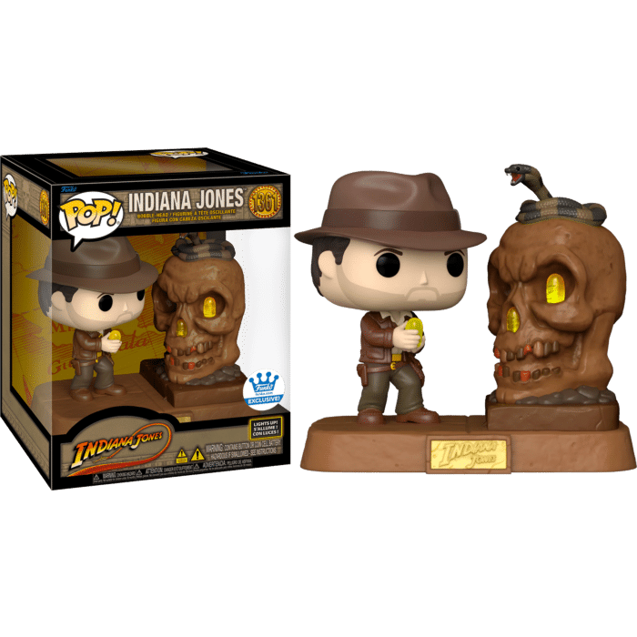 Indiana Jones and the Temple of Doom - Indiana Jones with Sankara Stones Light Up Pop! Deluxe Vinyl Figure (Funko / Popcultcha Exclusive)