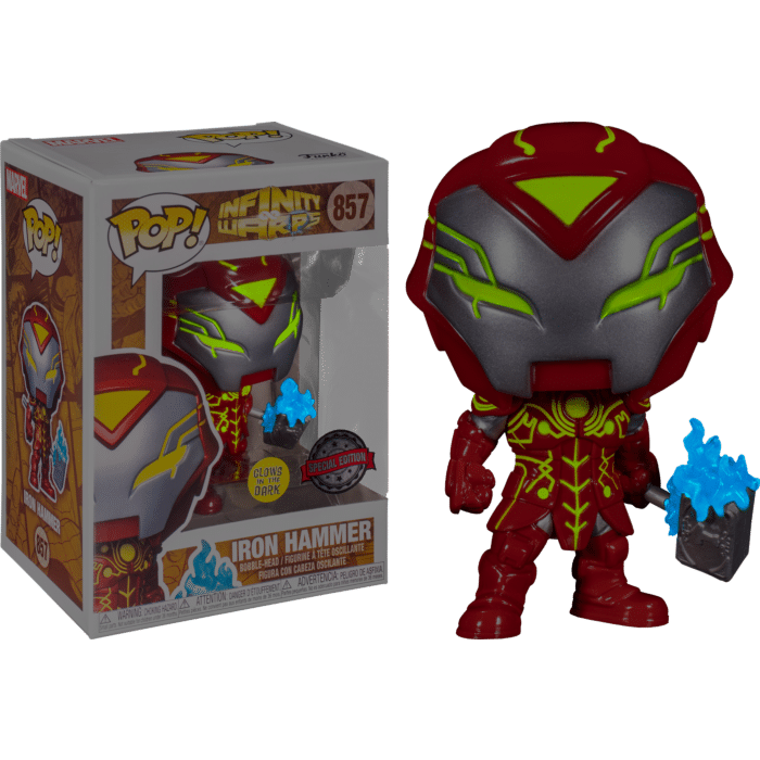 Infinity Warps - Iron Hammer with Mjolnir Glow in the Dark Pop! Vinyl Figure