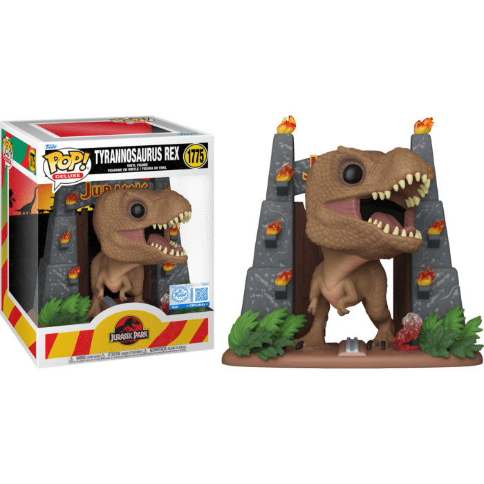 Jurassic Park - Tyrannosaurus Rex with Gates Deluxe Pop! Vinyl Figure