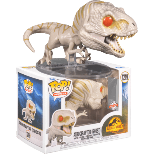 jurassic-world-dominion-atrociraptor-ghost-attack-pose-pop-vinyl-figur Jurassic World: Dominion - Atrociraptor Ghost Attack Pose Pop! Vinyl Figure