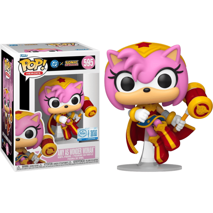 Justice League x Sonic the Hedgehog - Amy Rose as Wonder Woman Pop! Vinyl Figure