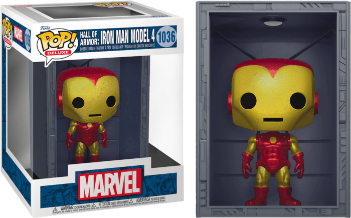 Marvel: Hall of Armor - Iron Man Model 4 Metallic Deluxe Pop! Vinyl Figure