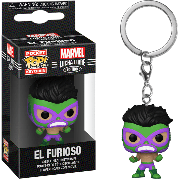 Marvel: Lucha Libre Edition - El Furioso Hulk Pocket Pop! Vinyl Keychain