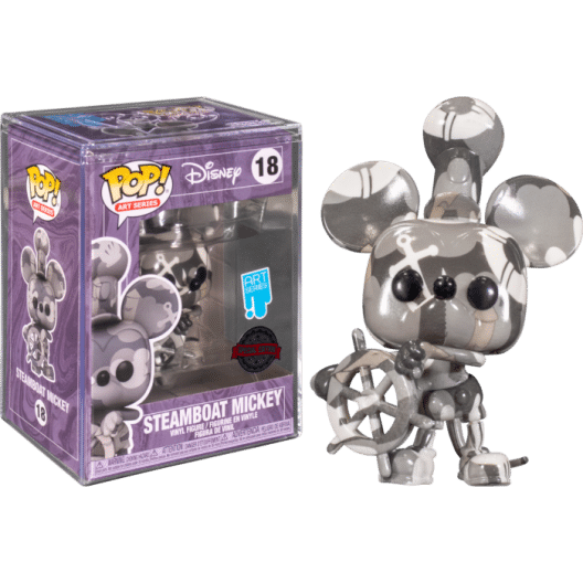 Mickey Mouse - Steamboat Willie Artist Series Pop! Vinyl Figure with Pop! Protector