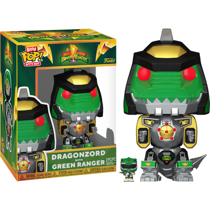 Mighty Morphin Power Rangers - Dragonzord with Green Ranger Bitty Pop! Bot Vinyl Figure