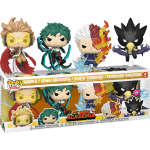My Hero Academia - Hawks, Izuku Midoriya, Shoto Todoroki & Fumikage Tokoyami Flocked Pop! Vinyl Figure 4-Pack