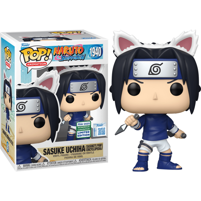 Naruto: Shippuden - Sasuke Uchiha (Sasuke's Paw Encyclopedia) Pop! Vinyl Figure (2025 Wondrous Convention Exclusive) (Popcultcha Exclusive)