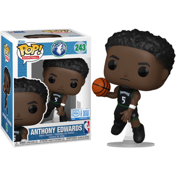 NBA Basketball - Anthony Edwards (Black Classic Jersey) Minnesota Timberwolves Pop! Vinyl Figure