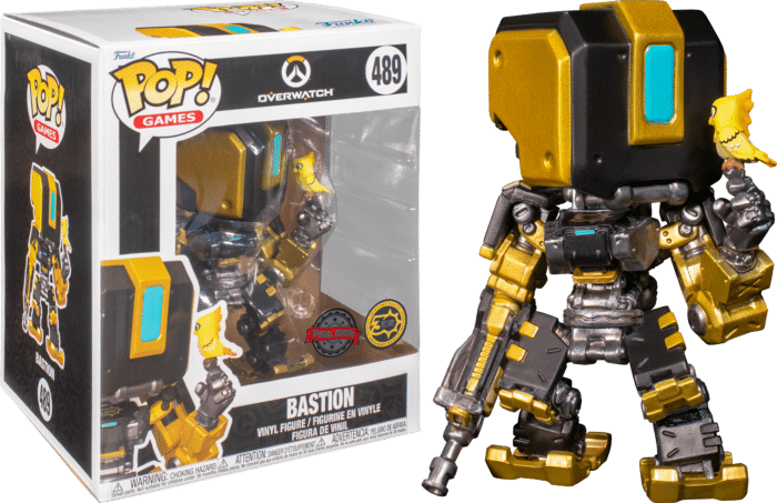 Overwatch - Bastion Metallic Gold Blizzard 30th Anniversary 6" Super Sized Pop! Vinyl Figure