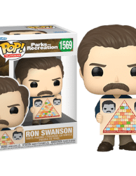 Parks and Recreation - Ron Swanson with Pyramid of Greatness 15th Anniversary Pop! Vinyl Figure