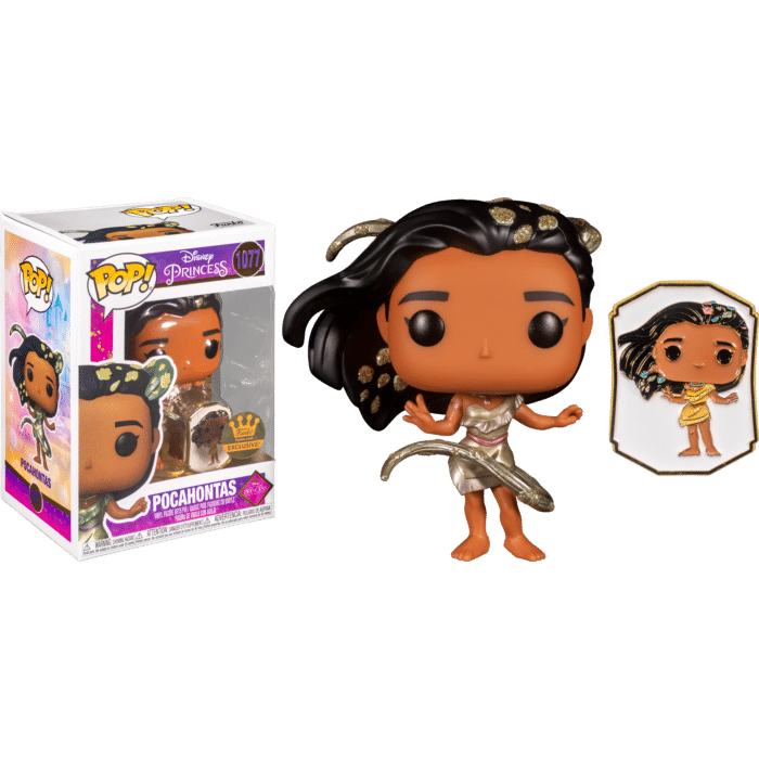 Pocahontas - Pocahontas Gold Ultimate Disney Princess Pop! Vinyl Figure with Enamel Pin (Funko / Popcultcha Exclusive)