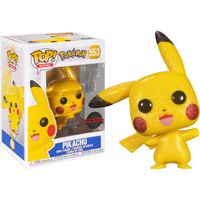 Pokemon - Pikachu Waving Diamond Glitter Pop! Vinyl Figure