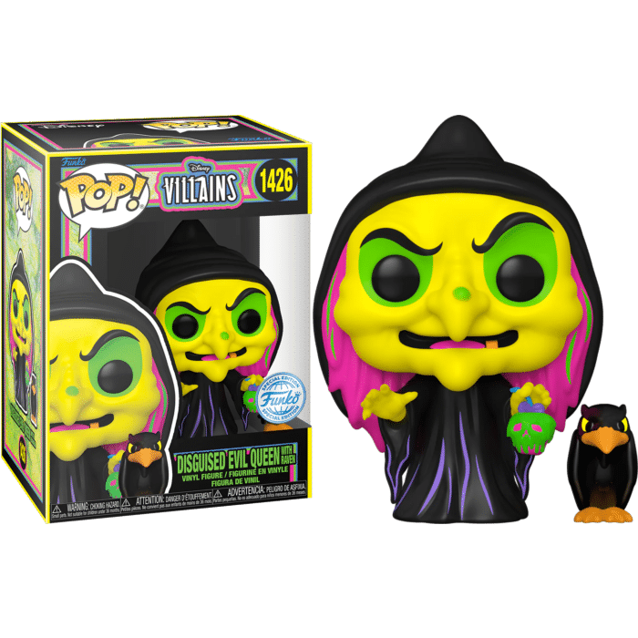 Snow White (1937) - Disguised Evil Queen with Raven Blacklight Pop! Vinyl Figure