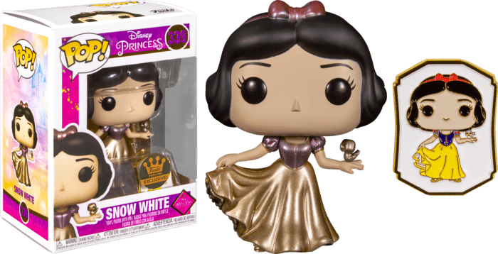 Snow White and the Seven Dwarfs - Snow White Gold Ultimate Disney Princess Pop! Vinyl Figure with Enamel Pin (Funko / Popcultcha Exclusive)