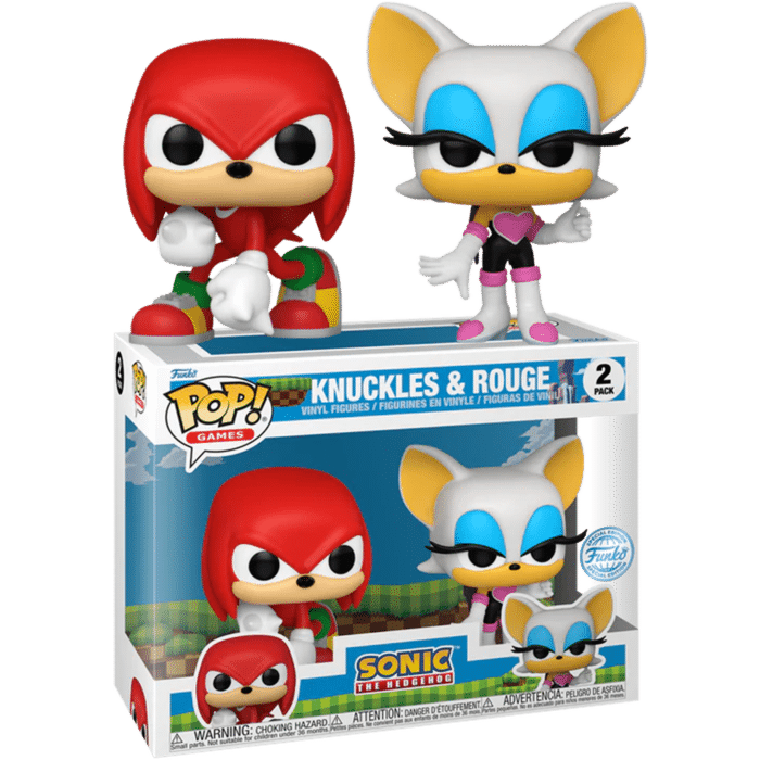Sonic The Hedgehog - Knuckles & Rouge Pop! Vinyl 2-Pack