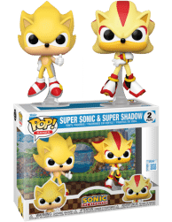 Sonic the Hedgehog - Super Sonic & Super Shadow Flocked Pop! Vinyl Figure 2-Pack