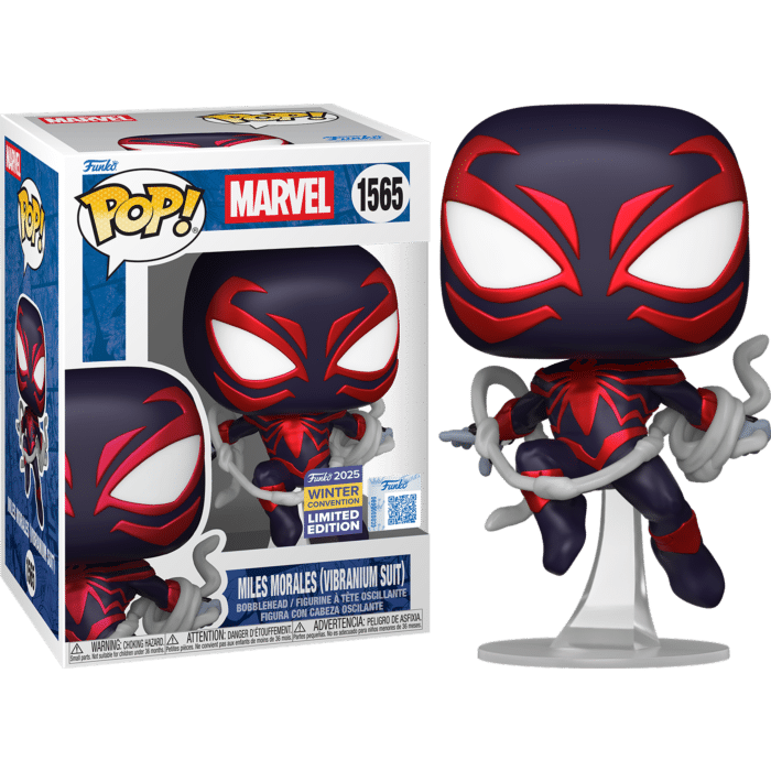 Spider-Man - Miles Morales (Vibranium Suit) Pop! Vinyl Figure (2025 Winter Convention Exclusive) (Popcultcha Exclusive)