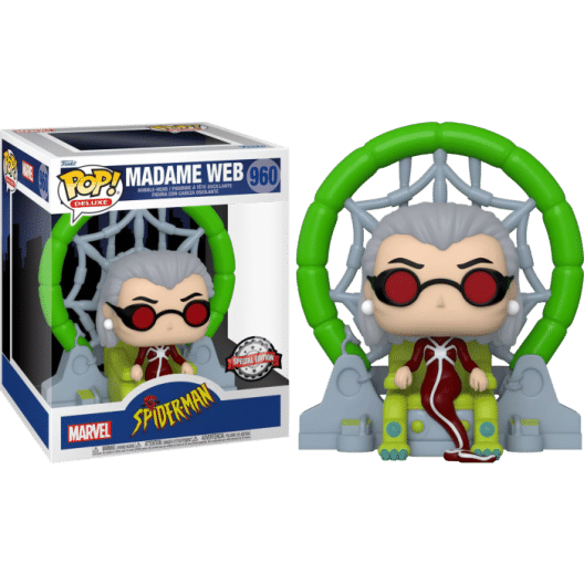 spider-man-the-animated-series-madame-web-deluxe-pop-vinyl-figure Spider-Man: The Animated Series - Madame Web Deluxe Pop! Vinyl Figure