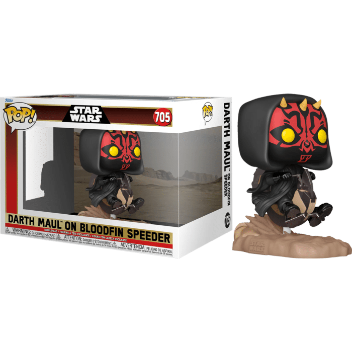 Star Wars Episode I: The Phantom Menace - Darth Maul on Bloodfin Speeder 25th Anniversary Pop! Rides Vinyl Figure