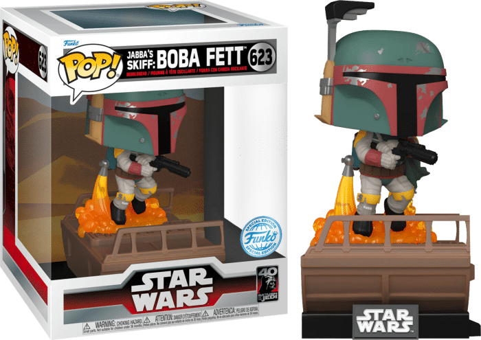 Star Wars Episode VI: Return of the Jedi - Boba Fett Jabba's Skiff 40th Anniversary Build-A-Scene Deluxe Pop! Vinyl Figure