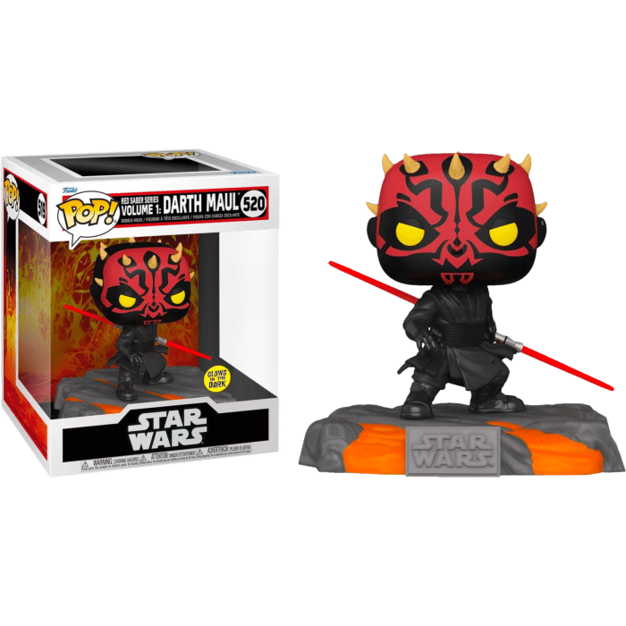 Star Wars: Red Saber Series Volume 1 - Darth Maul Glow in the Dark Deluxe Pop! Vinyl Figure