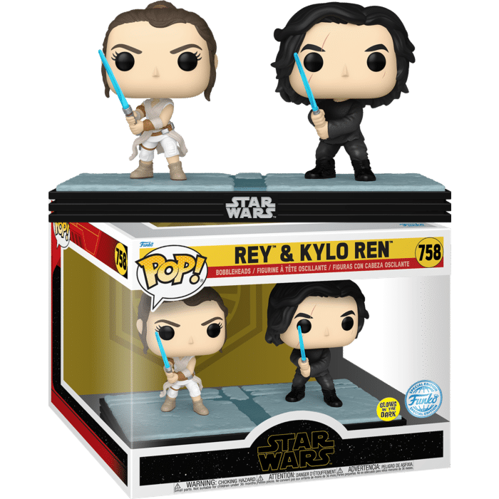 Star Wars - Rey & Kylo Ren Glow-in-the-Dark Pop! Moment Vinyl Figure