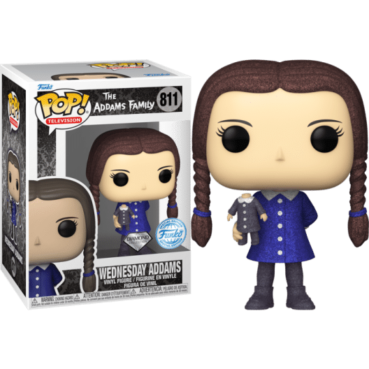 the-addams-family-1964-wednesday-diamond-glitter-pop-vinyl-figure The Addams Family (1964) - Wednesday Diamond Glitter Pop! Vinyl Figure