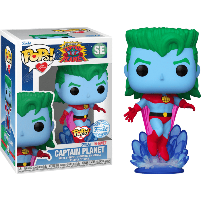 The New Adventures of Captain Planet - Captain Planet Pops! with Purpose Pop! Vinyl Figure (Popcultcha Exclusive)
