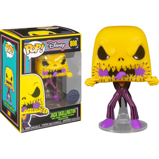 The Nightmare Before Christmas - Jack Skellington with Scary Face Blacklight Pop! Vinyl Figure