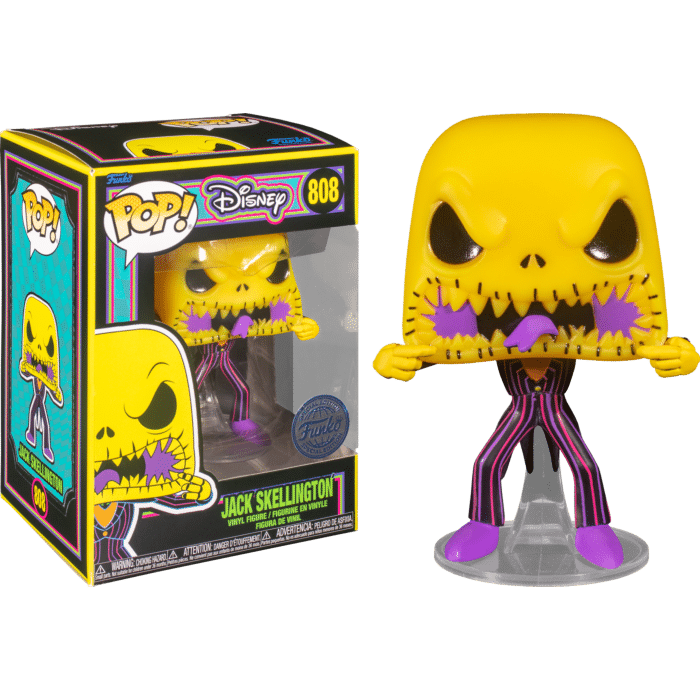 The Nightmare Before Christmas - Jack Skellington with Scary Face Blacklight Pop! Vinyl Figure