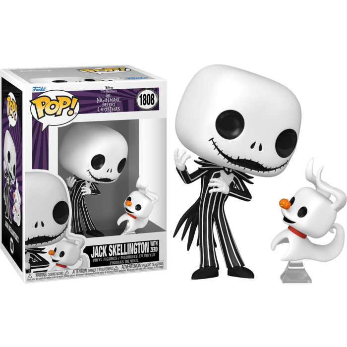 The Nightmare Before Christmas - Jack Skellington with Zero Pop! Vinyl Figure