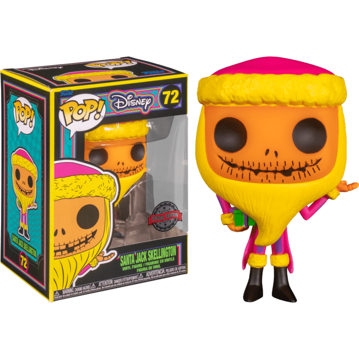 The Nightmare Before Christmas - Santa Jack Skellington Blacklight Pop! Vinyl Figure (Funko / Popcultcha Exclusive)