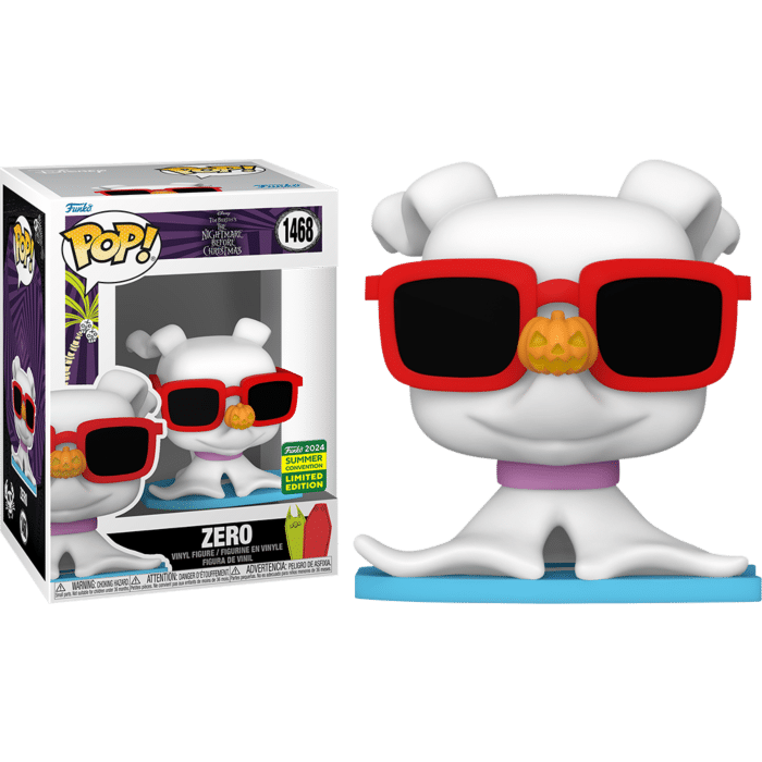 The Nightmare Before Christmas - Surfing Zero Pop! Vinyl Figure (2024 Summer Convention Exclusive) (Popcultcha Exclusive)