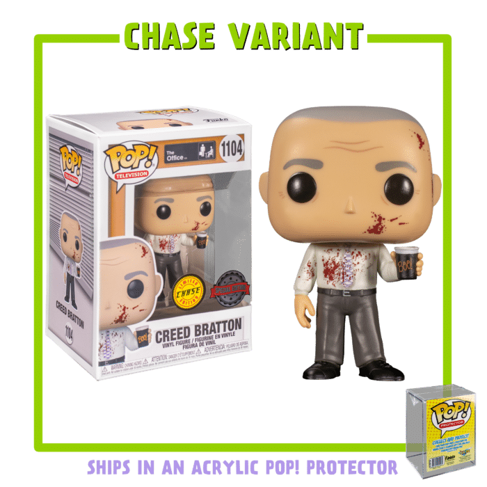 The Office - Creed Bratton Pop! Vinyl Figure in Acrylic Pop! Protector (Chase Variant)