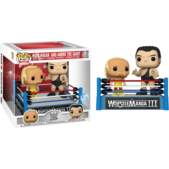 WWE - Hulk Hogan vs. Andre the Giant Wrestlemania III Pop! Moment Vinyl Figure 2-Pack