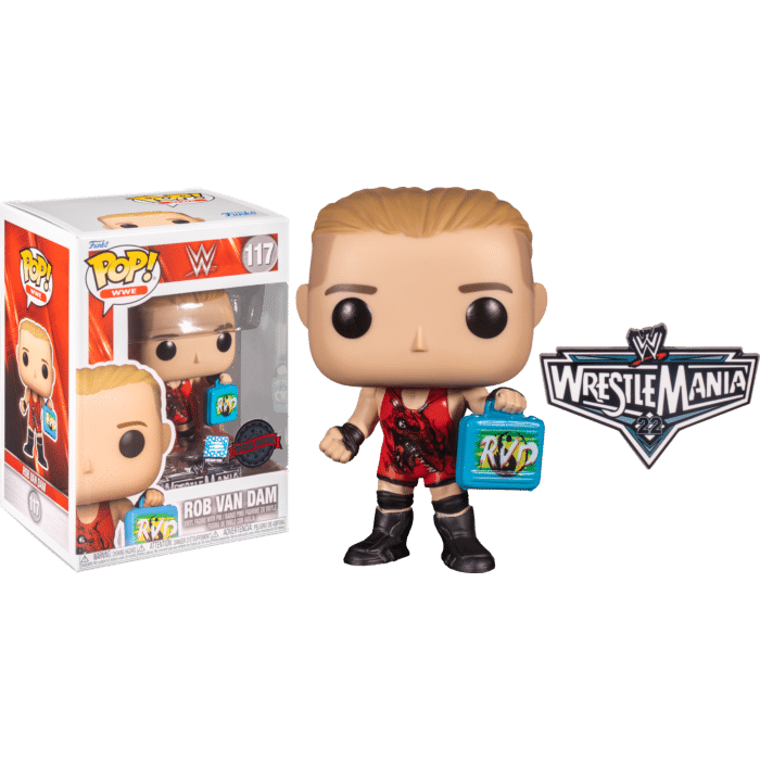WWE - Rob Van Dam with Money in the Bank Briefcase Pop! Vinyl Figure with Enamel Pin