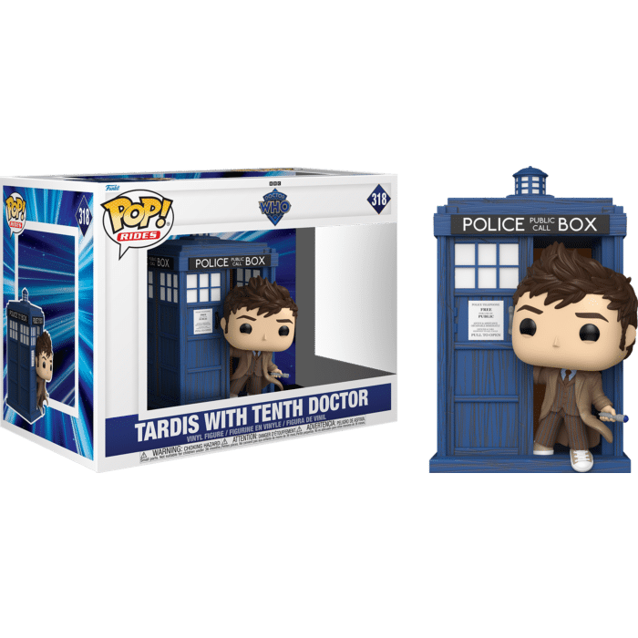 Doctor Who - TARDIS with Tenth Doctor Pop! Rides Vinyl Figure
