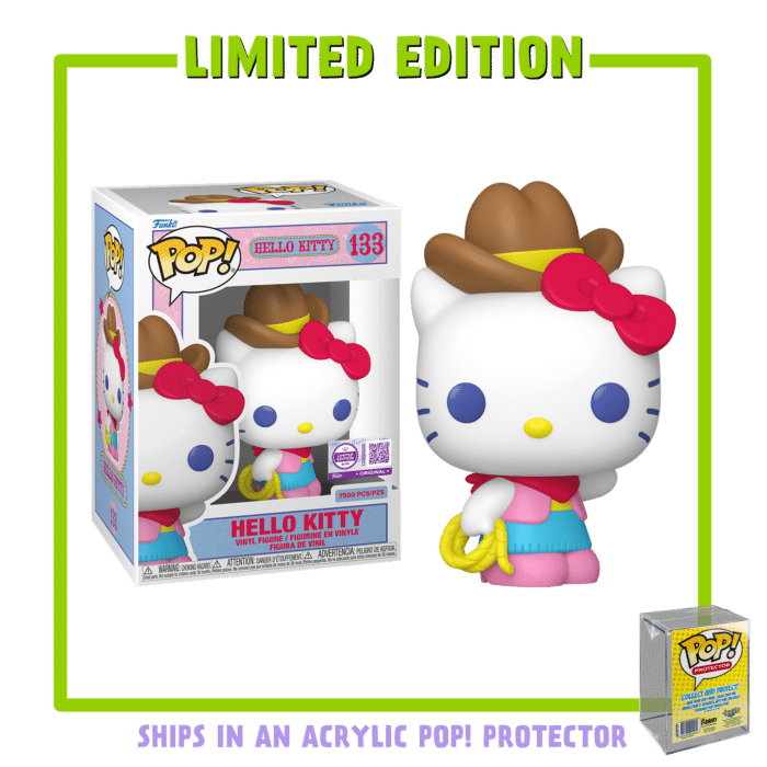 Hello Kitty and Friends - Hello Kitty (Cowgirl) Pop! Vinyl Figure in Acrylic Pop! Protector (Elite Limited Edition)