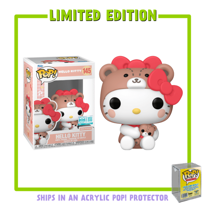 Hello Kitty and Friends - Hello Kitty in Onesie Pop! Vinyl Figure in Acrylic Pop! Protector (Supreme Limited Edition)