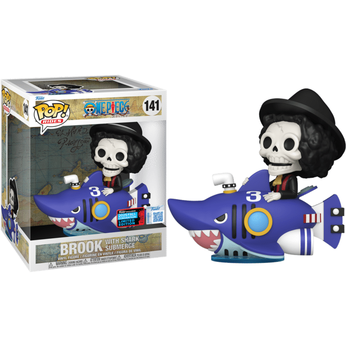 One Piece - Brook with Shark Submerge Pop! Rides Vinyl Figure (2025 Fall Convention Exclusive) (Popcultcha Exclusive)