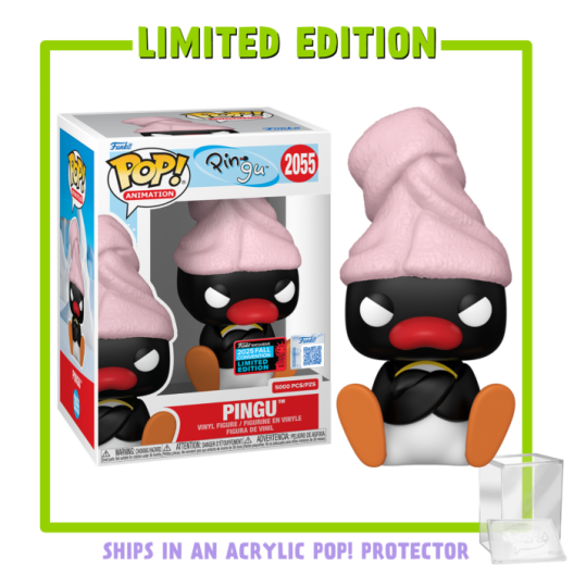 Pingu - Pingu with Towel Pop! Vinyl Figure in Acrylic Pop! Protector (2025 Fall Convention Exclusive) (Popcultcha Exclusive)
